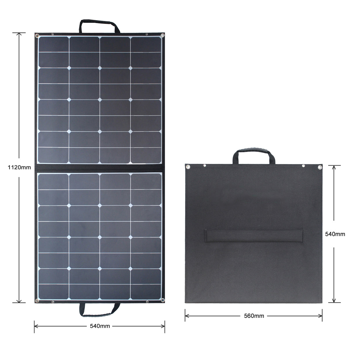 ACOPOWER Panel solar plegable monocristalino Sunpower de 100 vatios